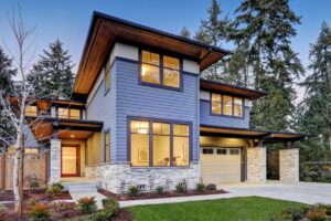 Modern home with front entry door installation and exterior door upgrade in Dallas Texas