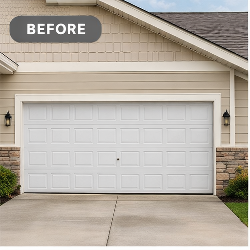 garage door installation Dallas TX before outdated garage door